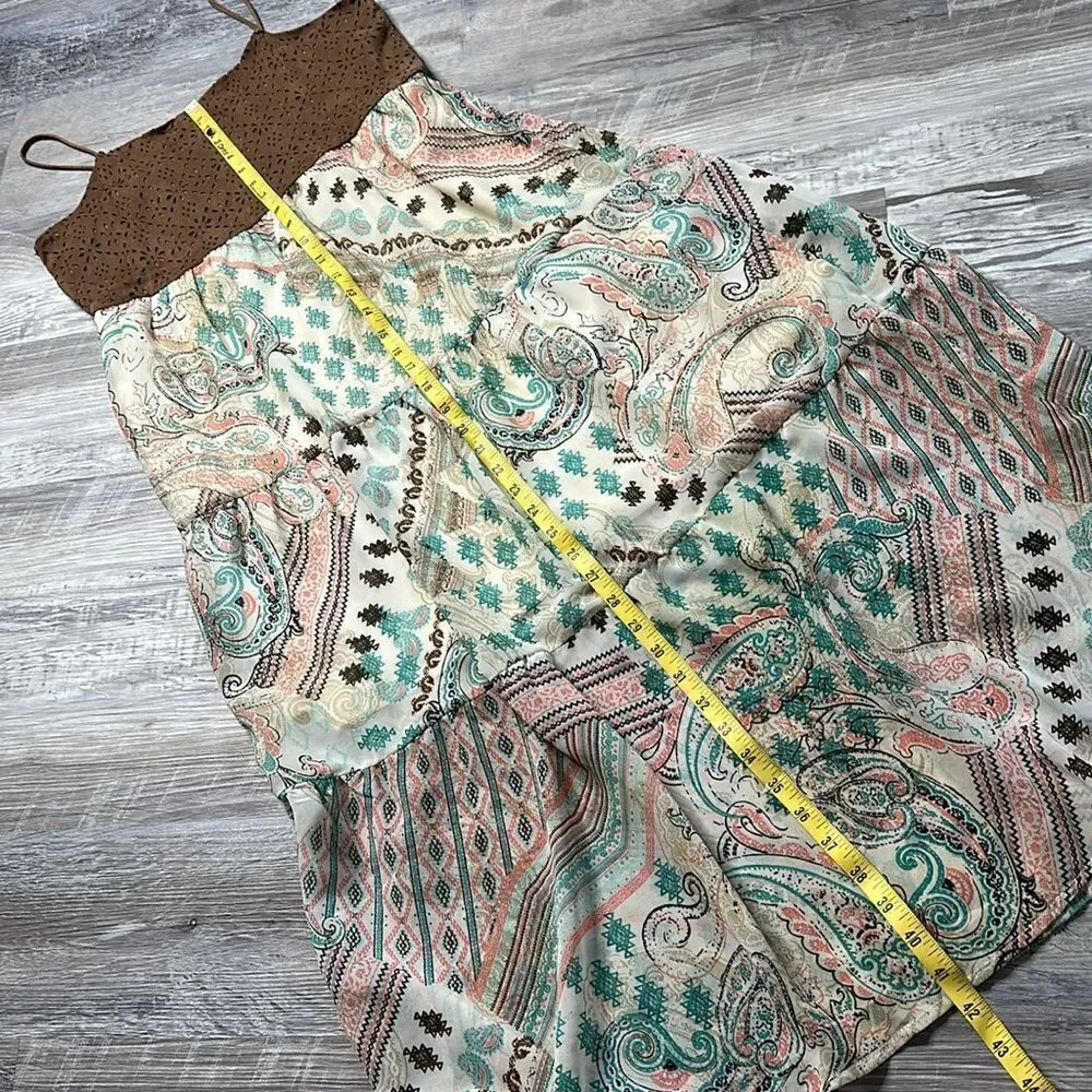 Hearts of Palm Girl Boho Paisley Dress | Girls Size 14 | Eyelet Bodice | WA-1591 - Picture 9 of 10